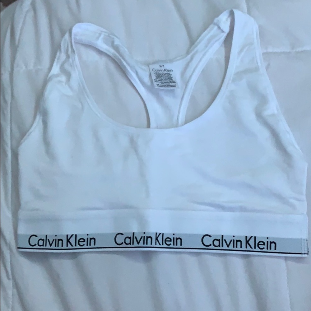 White Calvin Klein bra